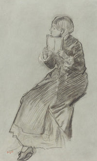 Woman Reading A Book By Edgar Degas Fine Art Print