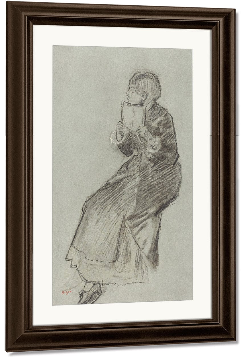 Woman Reading A Book By Edgar Degas Fine Art Print