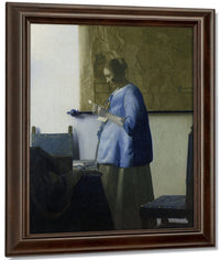 Woman Reading A Letter 1663 By Johannes Vermeer Fine Art Print
