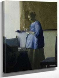Woman Reading A Letter 1663 By Johannes Vermeer Fine Art Print