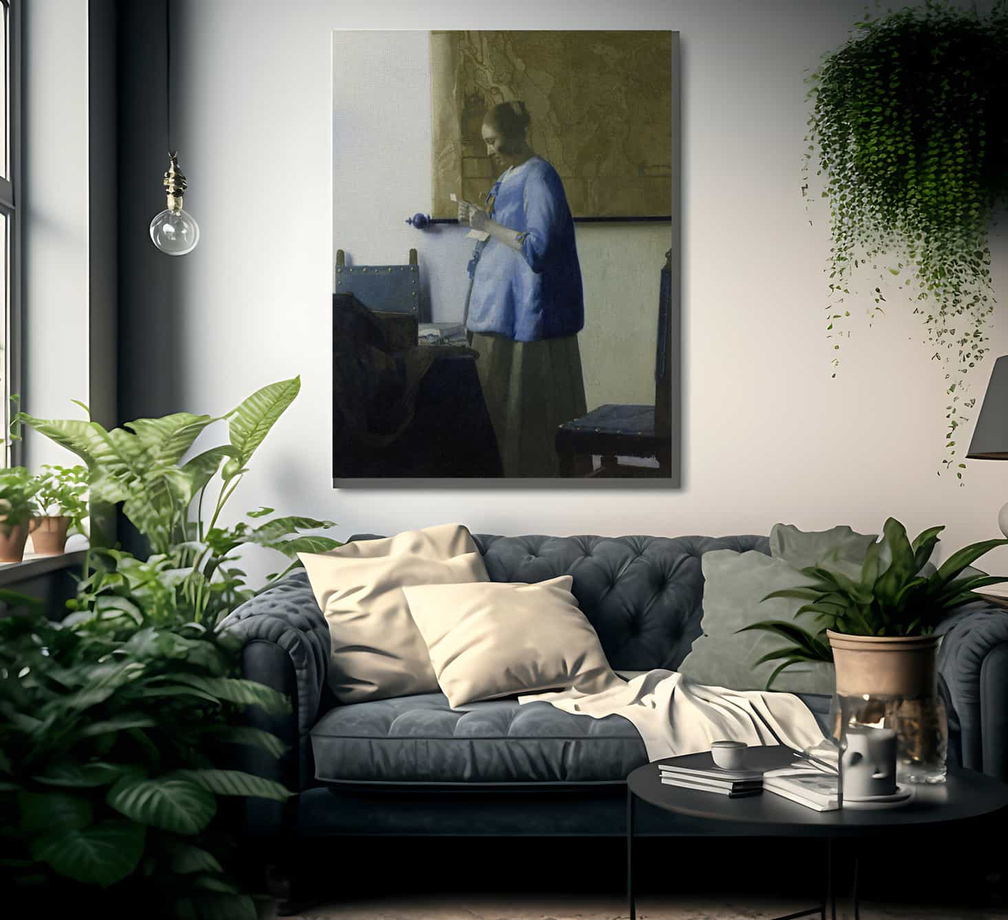 Woman Reading A Letter 1663 By Johannes Vermeer Fine Art Print