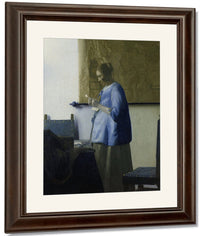Woman Reading A Letter 1663 By Johannes Vermeer Fine Art Print