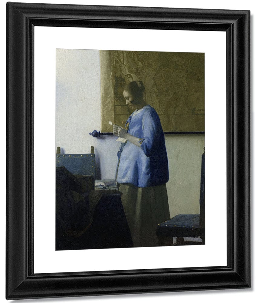Woman Reading A Letter 1663 By Johannes Vermeer Fine Art Print