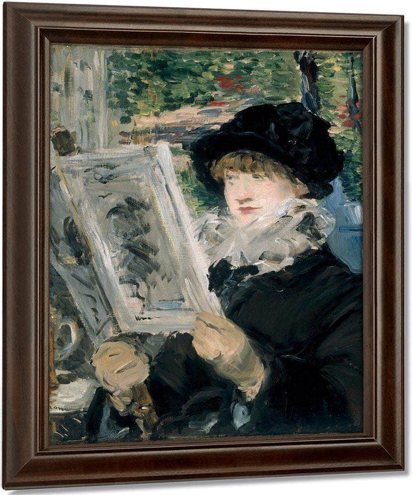 Woman Reading By Manet Edouard Fine Art Print