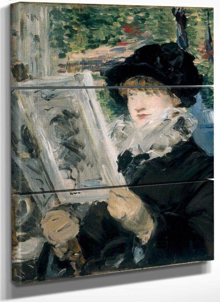 Woman Reading By Manet Edouard Fine Art Print