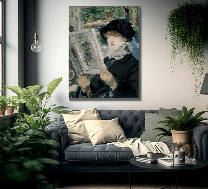 Woman Reading By Manet Edouard Fine Art Print