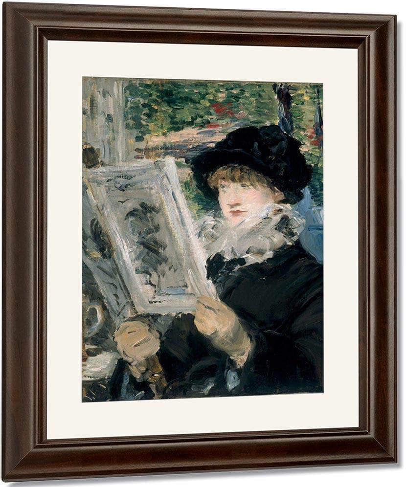 Woman Reading By Manet Edouard Fine Art Print