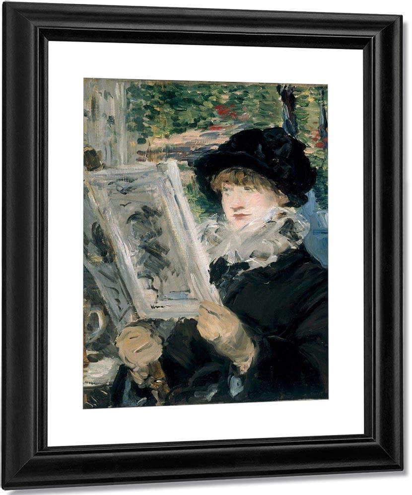 Woman Reading By Manet Edouard Fine Art Print