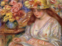 Woman Reading By Pierre August Renoir Fine Art Print