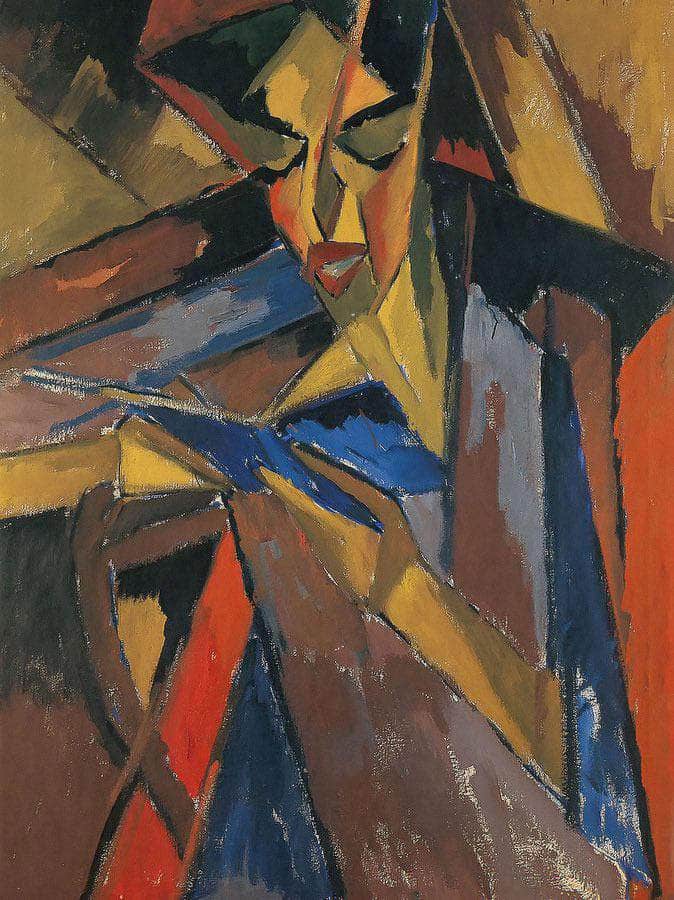 Woman Reading ( Else Lasker Schuler ) M9 Karl Schmidt Rottluff Fine Art Print