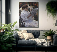 Woman Reading In A Garden By Mary Cassatt Fine Art Print
