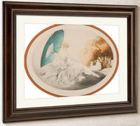 Woman Reclining With Parasol By Louis Icart Fine Art Print