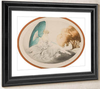 Woman Reclining With Parasol By Louis Icart Fine Art Print