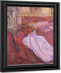 Woman Sat On A Red Settee By Henri Marie Raymond De Toulouse Lautrec Monfa Fine Art Print