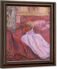 Woman Sat On A Red Settee By Henri Marie Raymond De Toulouse Lautrec Monfa Fine Art Print