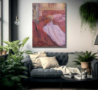 Woman Sat On A Red Settee By Henri Marie Raymond De Toulouse Lautrec Monfa Fine Art Print