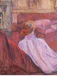 Woman Sat On A Red Settee By Henri Marie Raymond De Toulouse Lautrec Monfa Fine Art Print