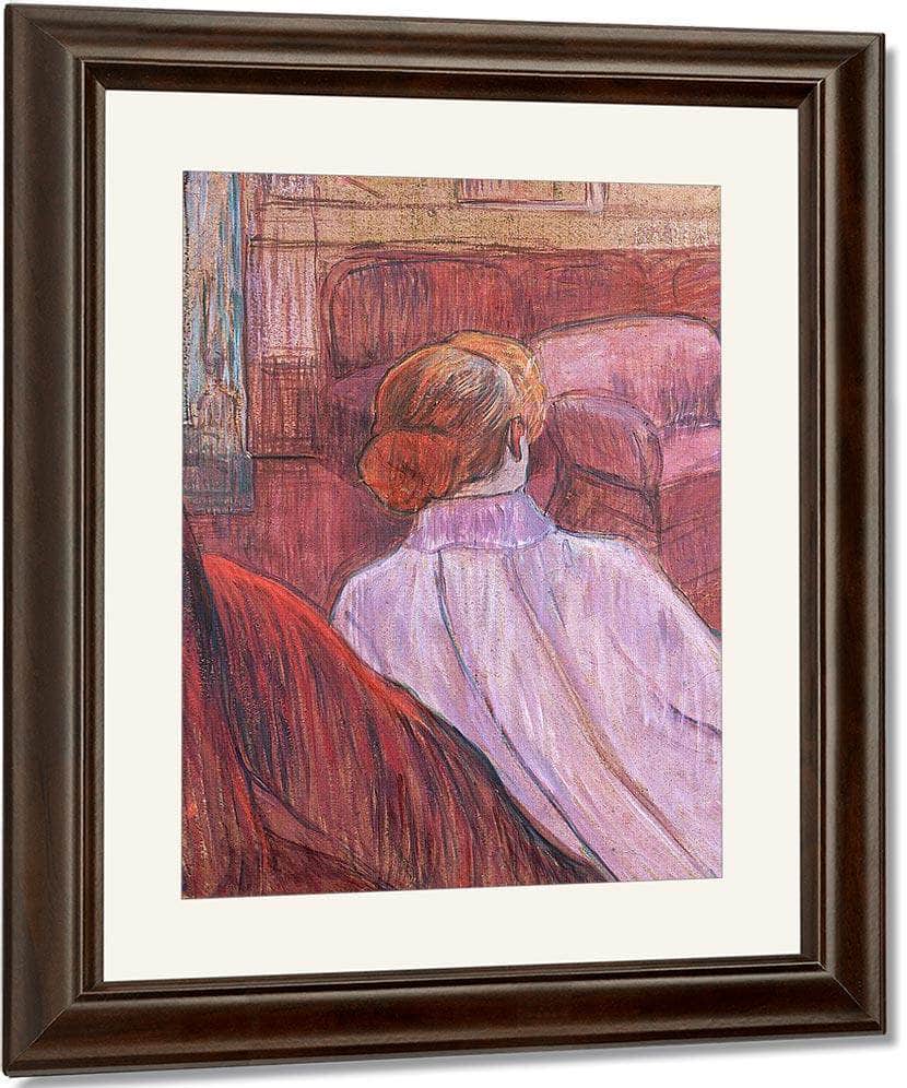Woman Sat On A Red Settee By Henri Marie Raymond De Toulouse Lautrec Monfa Fine Art Print