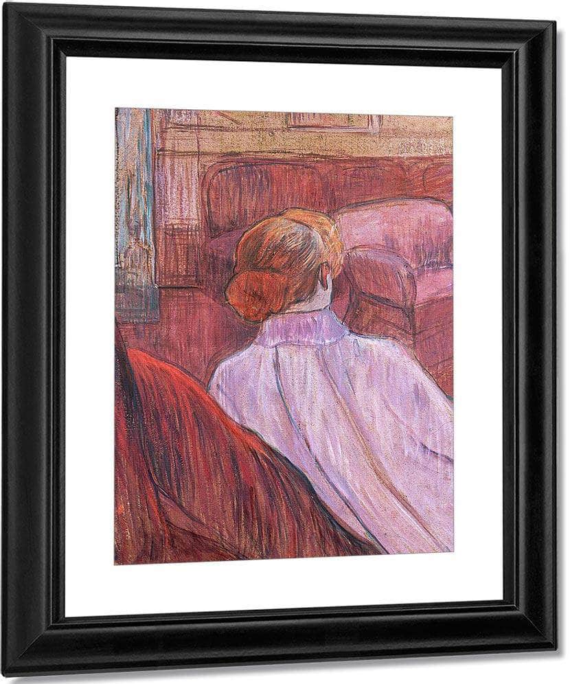 Woman Sat On A Red Settee By Henri Marie Raymond De Toulouse Lautrec Monfa Fine Art Print