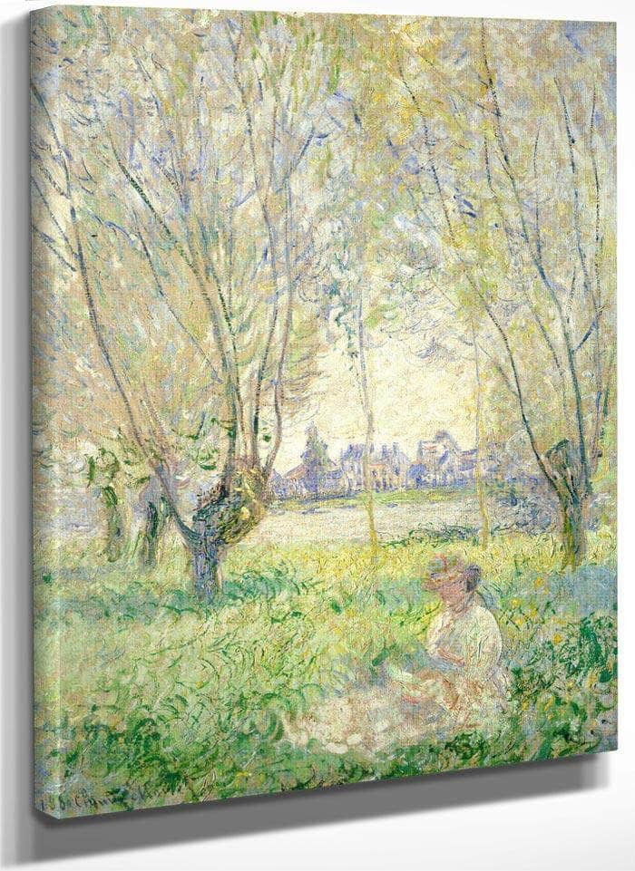 Woman Seated Under The Willows Claude Monet Fine Art Print