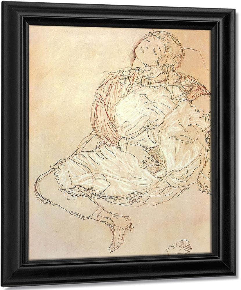 Woman Seated With Open Thighs, 1916 By Gustav Klimt Fine Art Print