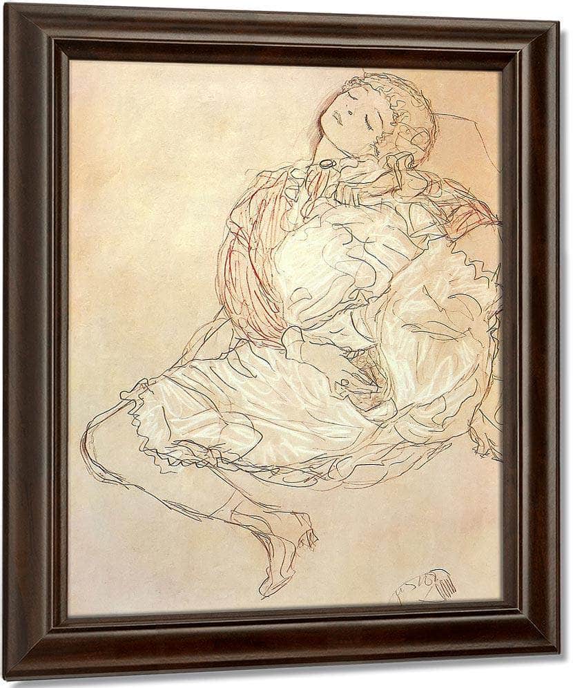 Woman Seated With Open Thighs, 1916 By Gustav Klimt Fine Art Print