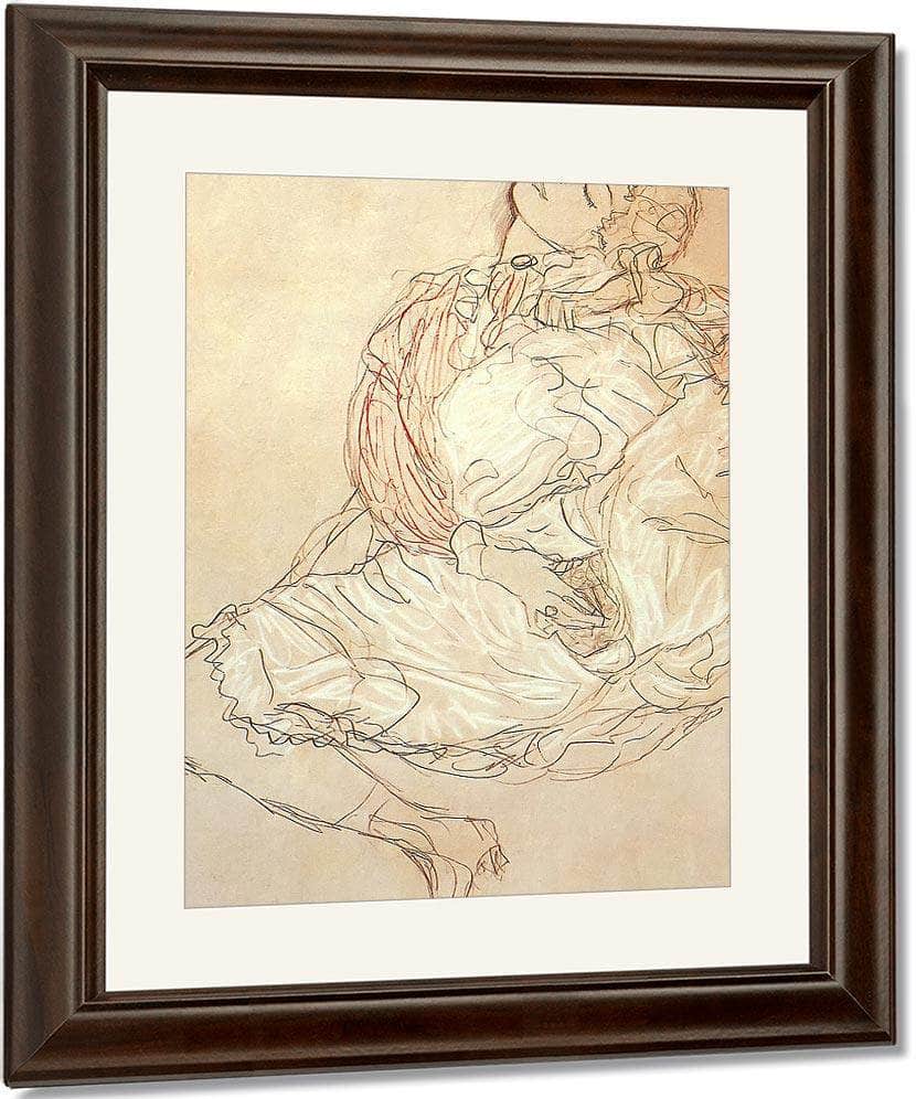Woman Seated With Open Thighs, 1916 By Gustav Klimt Fine Art Print