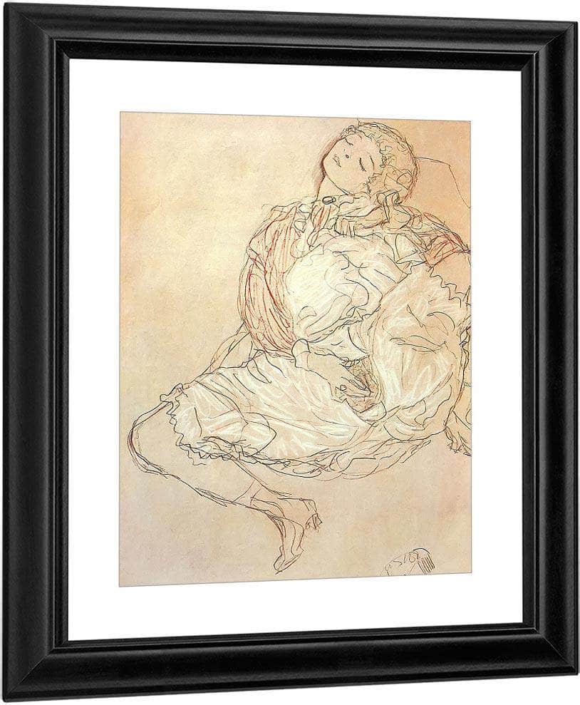 Woman Seated With Open Thighs, 1916 By Gustav Klimt Fine Art Print