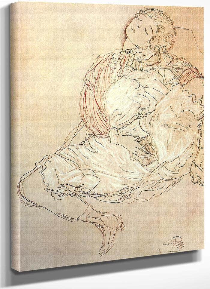 Woman Seated With Open Thighs, 1916 By Gustav Klimt Fine Art Print