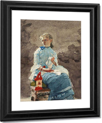 Woman Sewing By Winslow Homer Fine Art Print