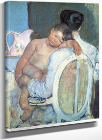 Woman Sitting With A Child In Her Arms By Mary Cassatt Fine Art Print