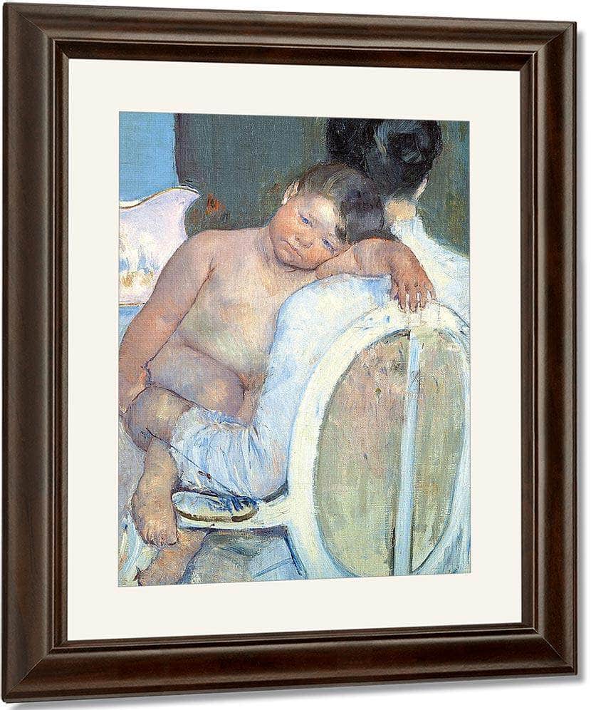 Woman Sitting With A Child In Her Arms By Mary Cassatt Fine Art Print