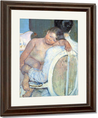 Woman Sitting With A Child In Her Arms By Mary Cassatt Fine Art Print