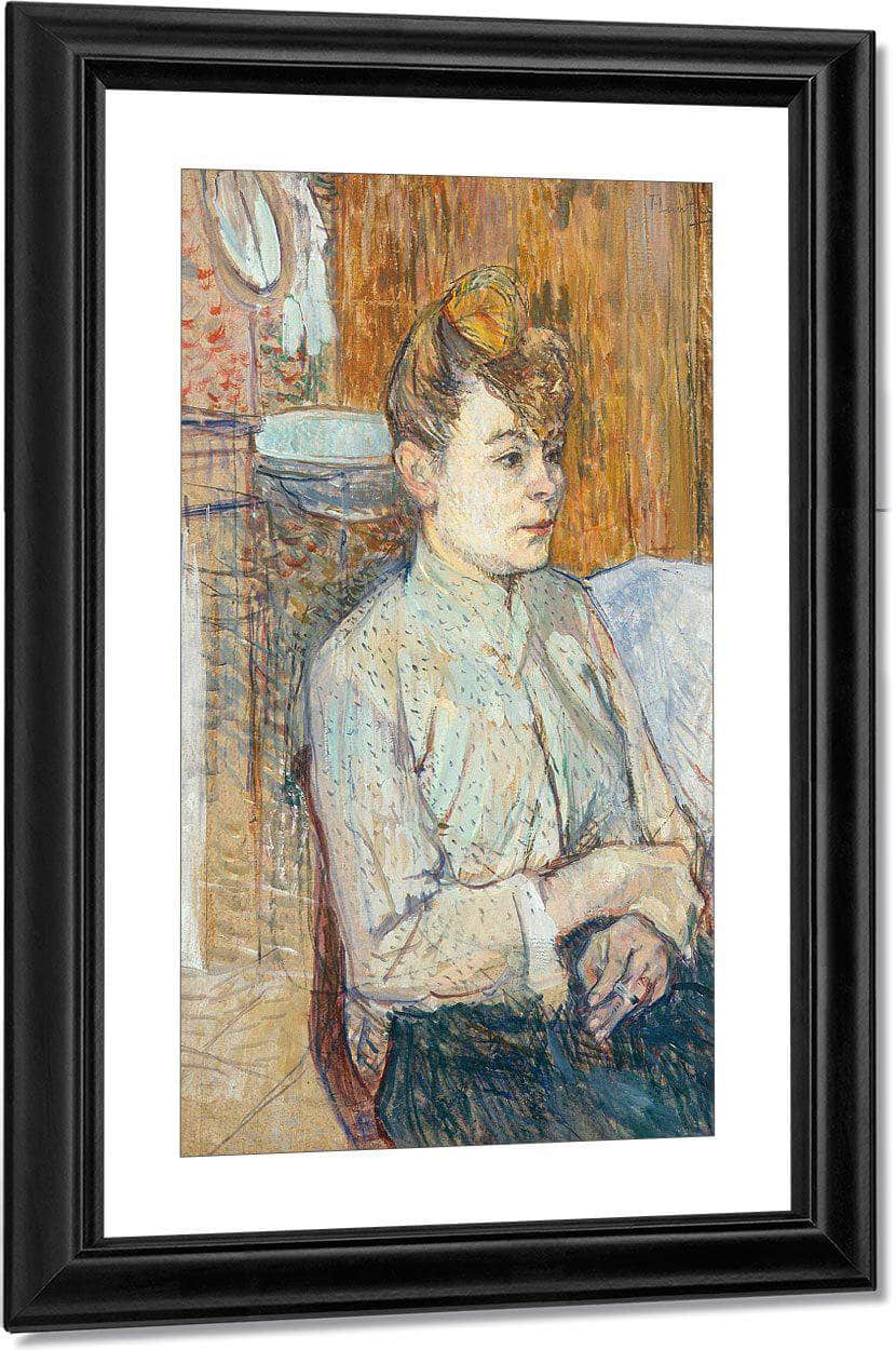 Woman Smoking A Cigarette By Henri De Lautrec Toulouse Fine Art Print
