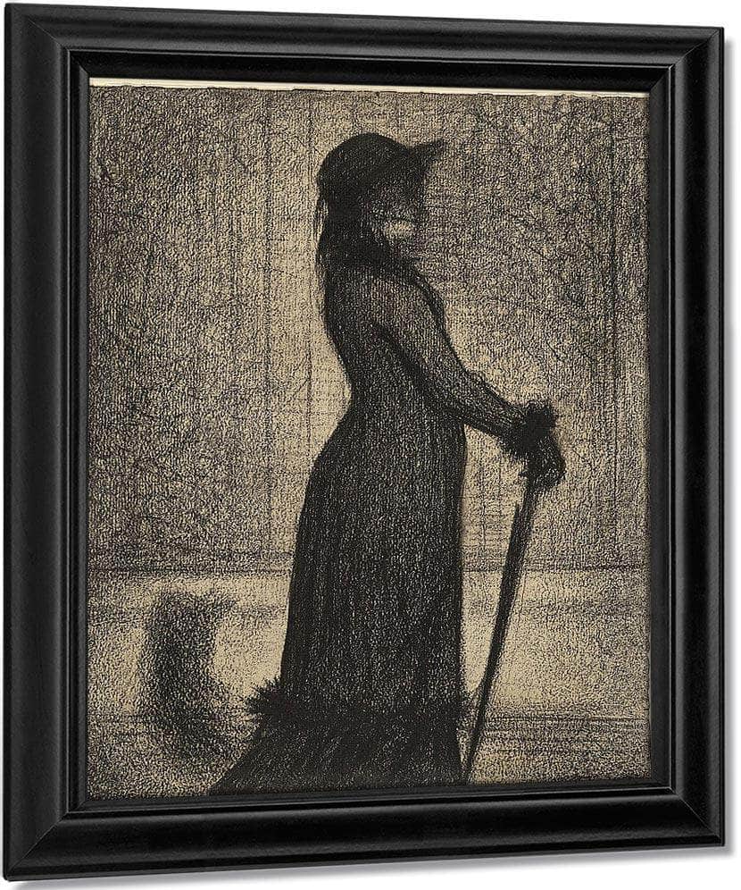 Woman Strolling By Georges Pierre Seurat Fine Art Print