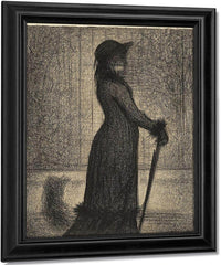 Woman Strolling By Georges Pierre Seurat Fine Art Print
