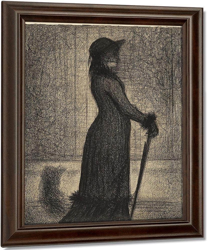 Woman Strolling By Georges Pierre Seurat Fine Art Print