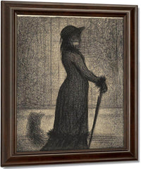 Woman Strolling By Georges Pierre Seurat Fine Art Print
