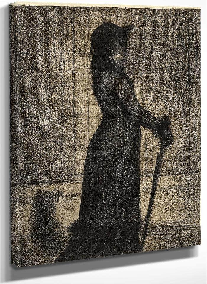Woman Strolling By Georges Pierre Seurat Fine Art Print