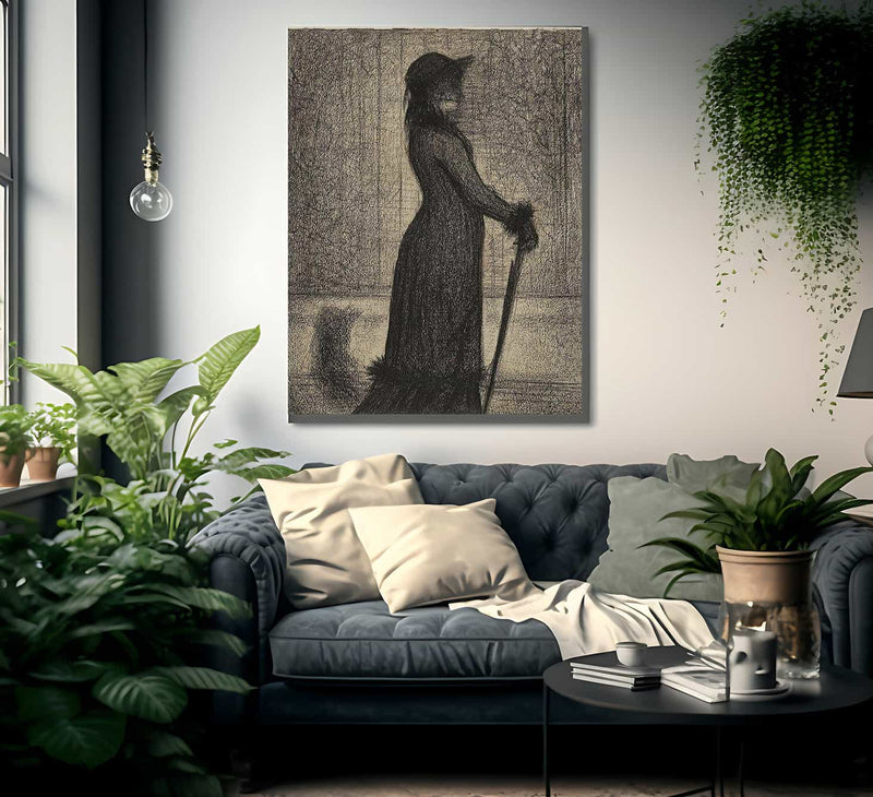 Woman Strolling By Georges Pierre Seurat Fine Art Print