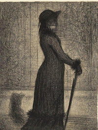 Woman Strolling By Georges Pierre Seurat Fine Art Print