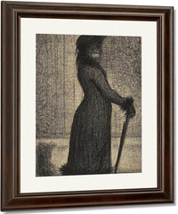 Woman Strolling By Georges Pierre Seurat Fine Art Print