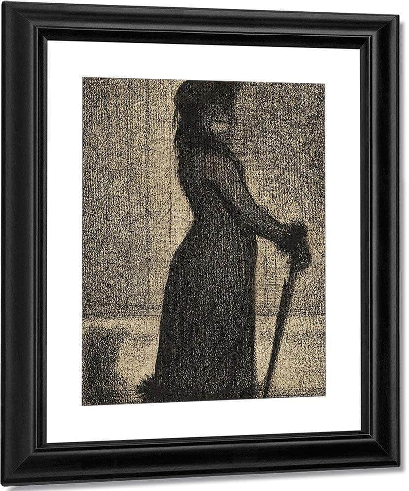 Woman Strolling By Georges Pierre Seurat Fine Art Print