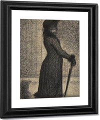 Woman Strolling By Georges Pierre Seurat Fine Art Print