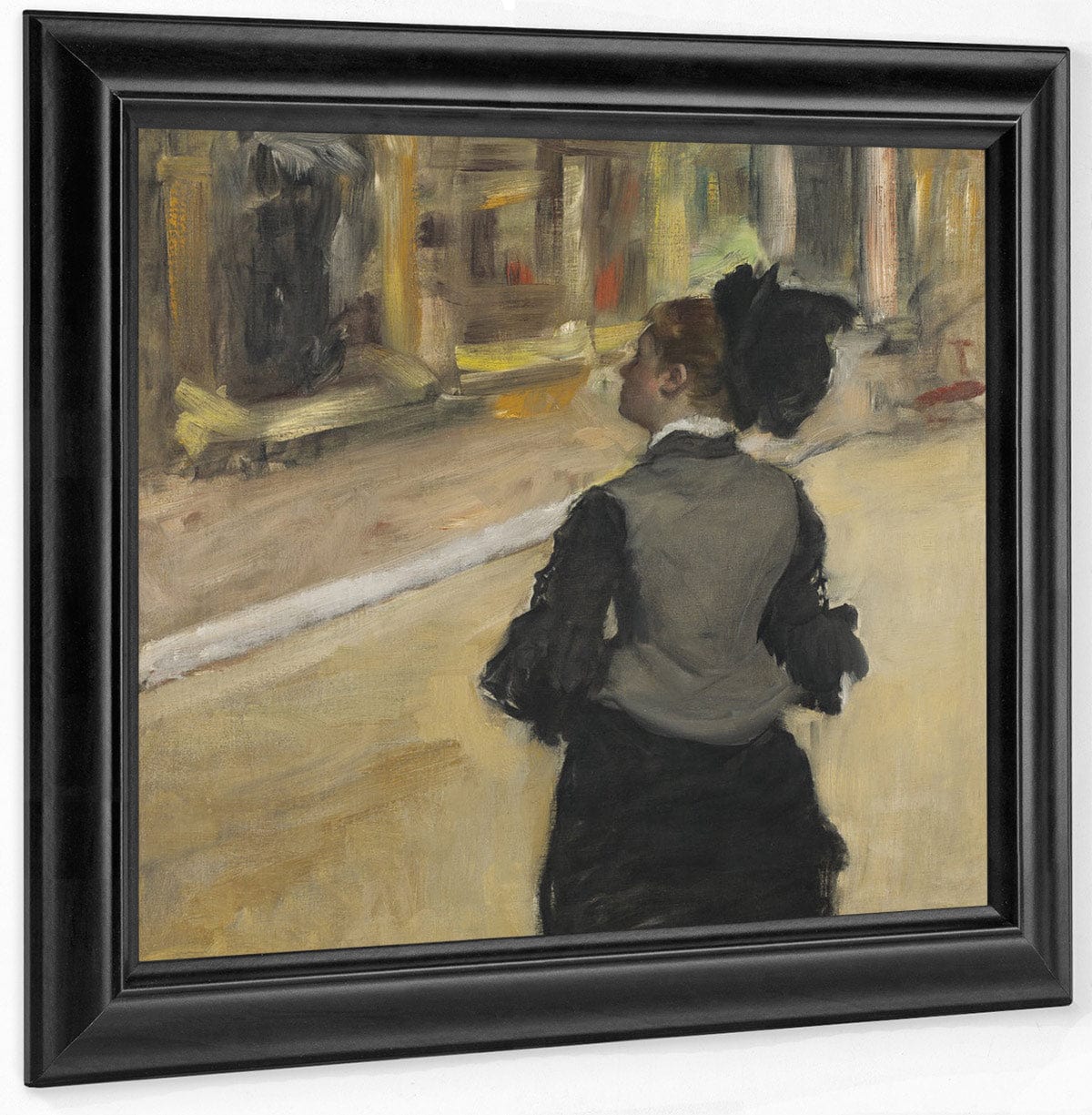 Woman Viewed From Behind (Visit To A Museum) By Edgar Degas Fine Art Print