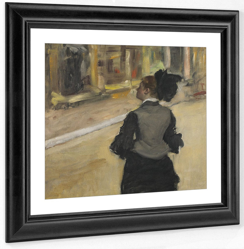 Woman Viewed From Behind (Visit To A Museum) By Edgar Degas Fine Art Print