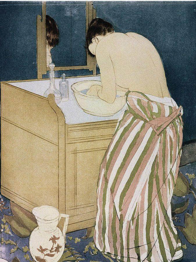 Woman Washing Hands By Mary Cassatt Fine Art Print