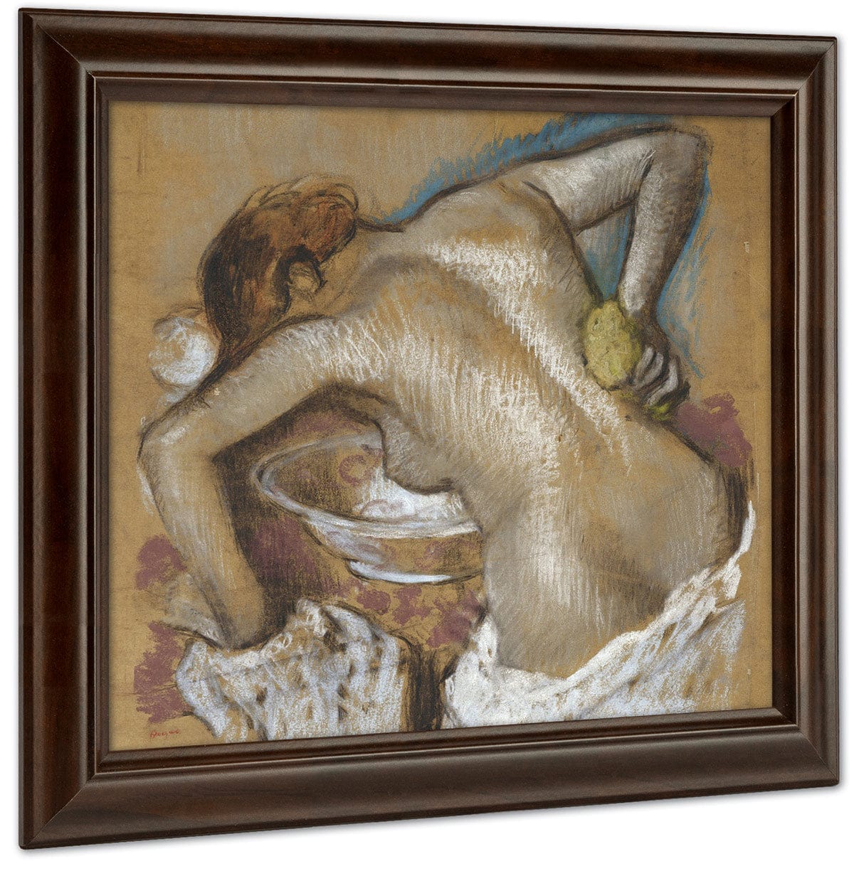 Woman Washing Her Back With A Sponge By Edgar Degas Fine Art Print