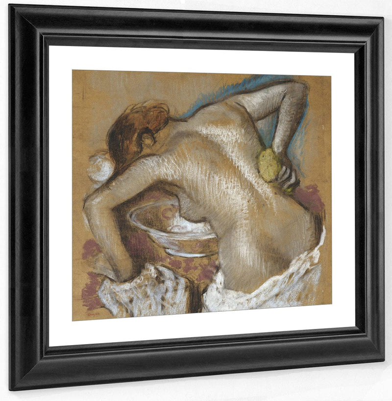 Woman Washing Her Back With A Sponge By Edgar Degas Fine Art Print