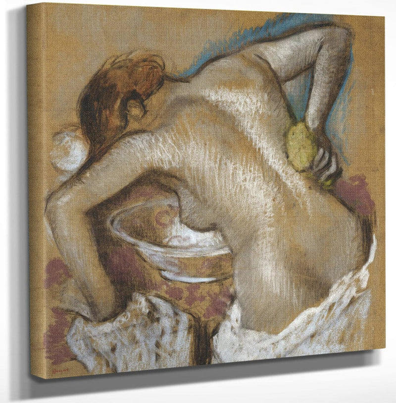 Woman Washing Her Back With A Sponge By Edgar Degas Fine Art Print